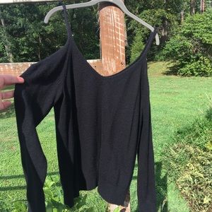 LOFT cold shoulder lambs wool sweater